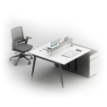 Long work bench moderne table cabine 4 Seater workstation bureau table avec armoire